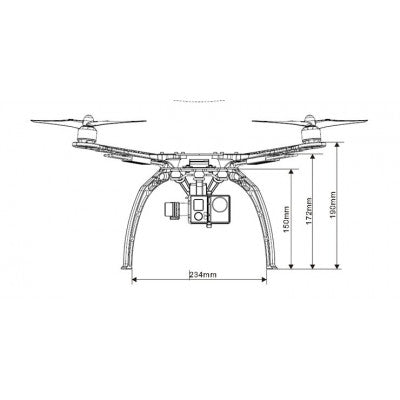 An S500 Multi Rotor Air PCB Frame with High Landing Gear for FPV Quad-Copter