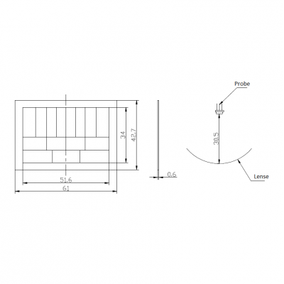 An S9006 HDPE Motion Detector Lens for PIR sensor Module