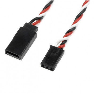 An SafeConnect Twisted 15CM 22AWG Servo Lead Extension (Futaba) Cable