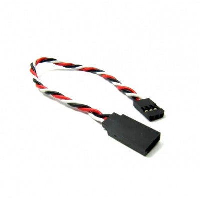 An SafeConnect Twisted 15CM 22AWG Servo Lead Extension (Futaba) Cable