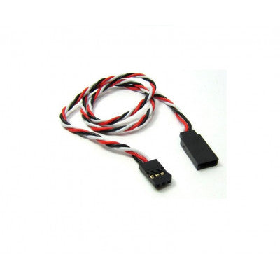 An SafeConnect Twisted 45CM 22AWG Servo Lead Extension (Futaba) Cable with Hook