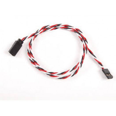 An SafeConnect Twisted 60CM 22AWG Servo Lead Extension (Futaba) Cable with Hook