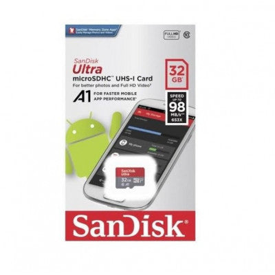 An SanDisk 32GB Micro SD Class 10 Memory Card