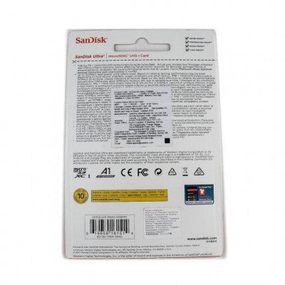 An SanDisk 64GB Micro SD Class 10 Memory Card