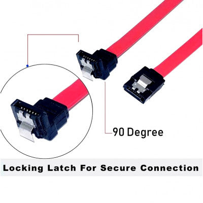 An SATA 3.0 Highspeed Hard Disk Data Cable A with Right Angle Connector - Red