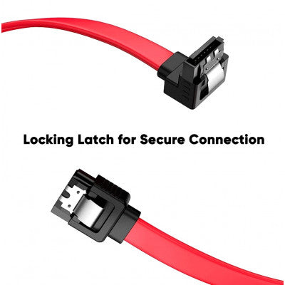 An SATA 3.0 Highspeed Hard Disk Data Cable A with Right Angle Connector - Red