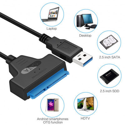 An SATA 3.0 to USB 3.0 Adapter Cable Supports up to 6 GB/S - 45 cm