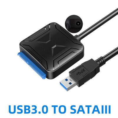 An SATA3.0 to USB 3.0 Hard Disk Data Cable Supports 2.5/3.5 Inch 22 PIN SSD External Hard Drive - 45cm