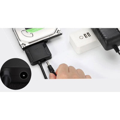 An SATA3.0 to USB 3.0 Hard Disk Data Cable Supports 2.5/3.5 Inch 22 PIN SSD External Hard Drive - 45cm