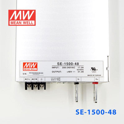 An SE-1500-48 Mean Well SMPS - 48V 31.3A - 1502.4W Metal Power Supply