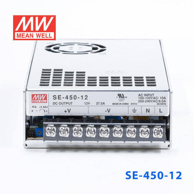 An SE-450-12 Mean Well SMPS - 12V 37.5A - 450W Metal Power Supply