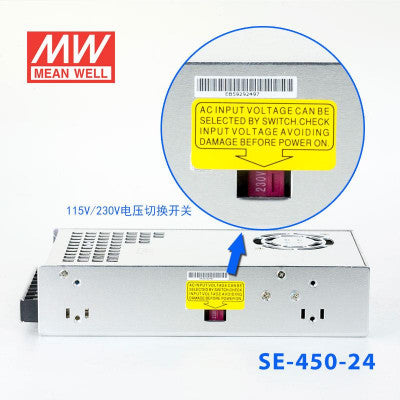 An SE-450-24 Mean Well SMPS - 24V 18.8A - 451.2W Metal Power Supply