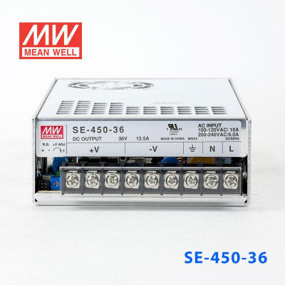 An SE-450-36 Mean Well SMPS - 36V 12.5A - 450W Metal Power Supply
