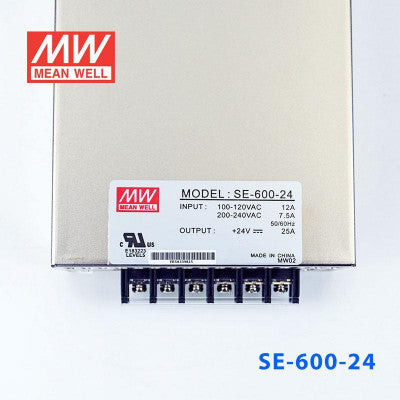 An SE-600-24 Mean Well SMPS - 24V 25A - 600W Metal Power Supply