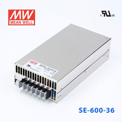 An SE-600-36 Mean Well SMPS - 36V 16.6A - 597.6W Metal Power Supply