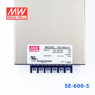 An SE-600-5 Mean Well SMPS - 5V 100A - 500W Metal Power Supply