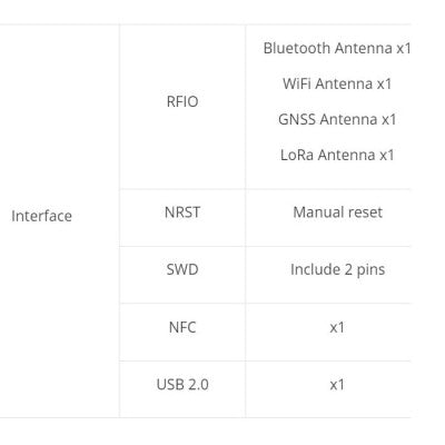 An Seeed Studio Wio-WM1110 Wireless Module Semtech LR1110 and Nordic nRF52840