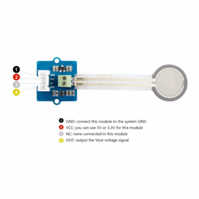 An SeeedStudio Grove - Round Force Sensor Module (FSR402)