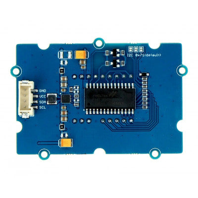 An SeeedStudio Grove 1.37cm (0.54 inch) Red Quad Alphanumeric Display