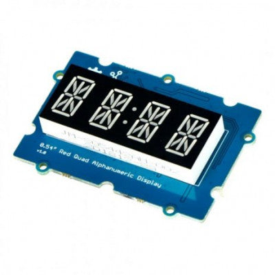 An SeeedStudio Grove 1.37cm (0.54 inch) Red Quad Alphanumeric Display
