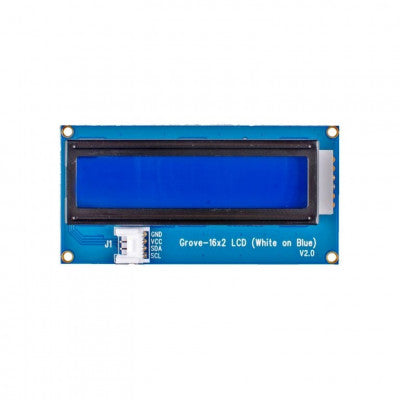 An SeeedStudio Grove 16×2 LCD Display (White on Blue)