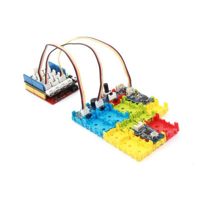 An SeeedStudio Grove Yellow Wrapper 1x2 - 4 Pieces Pack