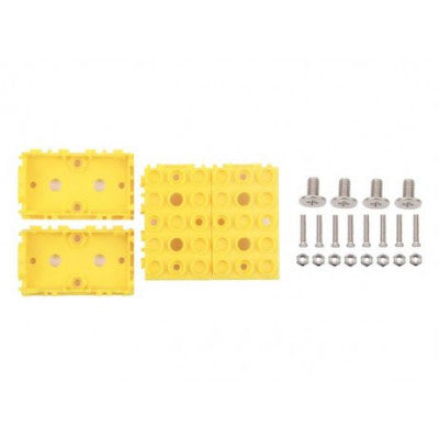 An SeeedStudio Grove Yellow Wrapper 1x2 - 4 Pieces Pack
