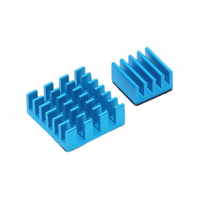 An Set of Blue Aluminum Heatsink for Raspberry Pi