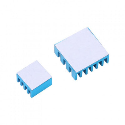 An Set of Blue Aluminum Heatsink for Raspberry Pi