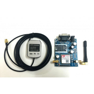 An SIM808 GSM/GPRS/GPS Module (Modem) with GPS and GSM Antenna