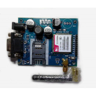 An SIM900A GSM GPRS Module with RS232 Interface and SMA Antenna