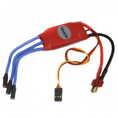 An SimonK 30A BLDC ESC Electronic Speed Controller with Connectors - Red Color