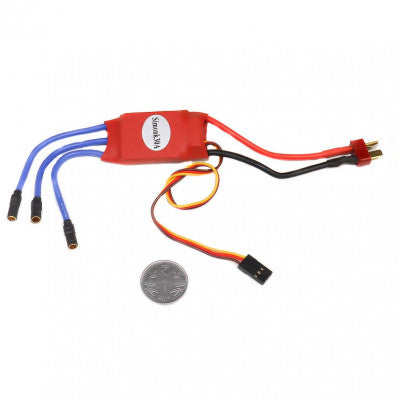 An SimonK 30A BLDC ESC Electronic Speed Controller with Connectors - Red Color