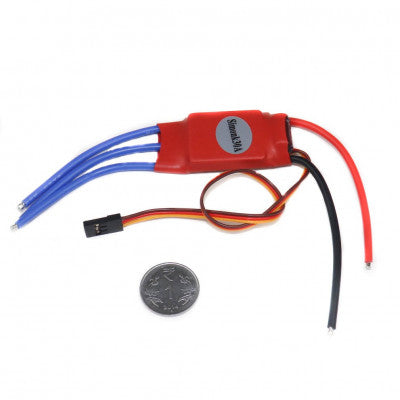 An SimonK 30A BLDC ESC Electronic Speed Controller Without Connectors - Red Color