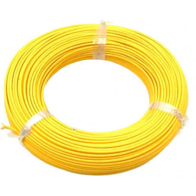 An Single Strand Wire Roll for PCB - 25AWG (Gauge) - Yellow - 92 metre