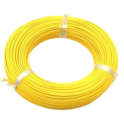 An Single Strand Wire Roll for PCB - 26AWG (Gauge) - Yellow - 92 meter