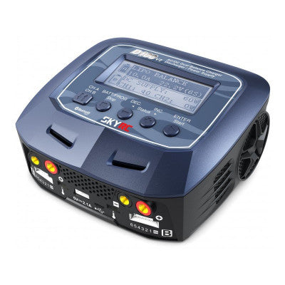 An SKYRC D100 V2 2x100W 10A AC-DC Dual Balance Charger-Discharger-Power Supply