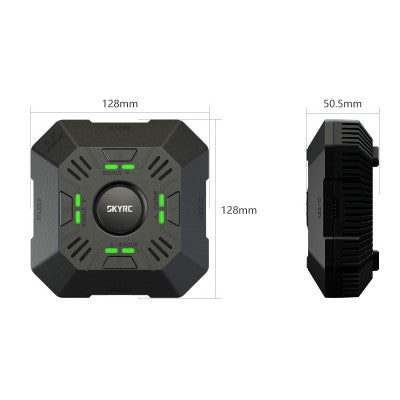 An SKYRC E4Q 50W 5A DC 2-4S LiPo Battery Balance Charger with XT60 Input