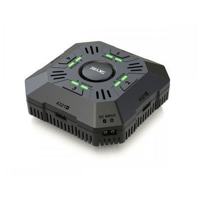 An SKYRC E4Q 50W 5A DC 2-4S LiPo Battery Balance Charger with XT60 Input