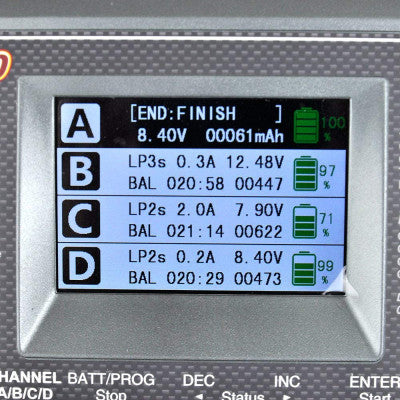 An SkyRC Q200 QUATTRO AC/DC 2X100W 2X50W Lipo Battery Balance Charger/Discharger