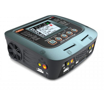 An SkyRC Q200 QUATTRO AC/DC 2X100W 2X50W Lipo Battery Balance Charger/Discharger
