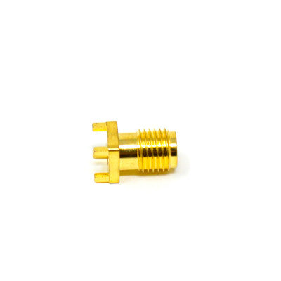 An SMA Female PCB Connector Vertical Type 50 Ohm Gold Plating