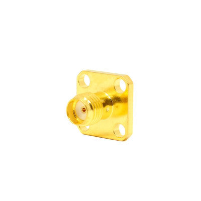An SMA Female Video Connector 4 Hole Square Flange Jack for Panel Mount
