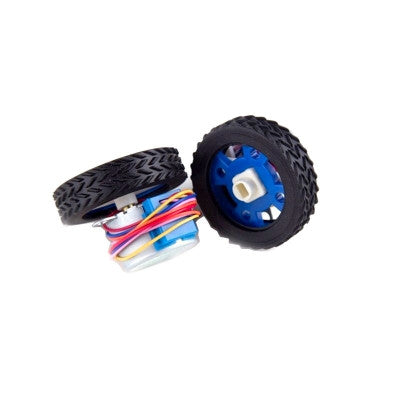 An Smart Car Rubber wheel for 3 x 5 mm D shaft DC Motor
