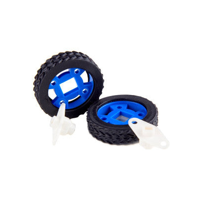 An Smart Car Rubber wheel for 3 x 5 mm D shaft DC Motor