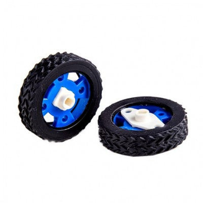 An Smart Car Rubber wheel for 3 x 5 mm D shaft DC Motor