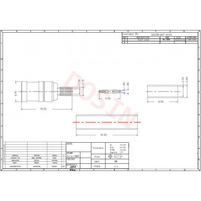 An SMB Connector Crimp Type Male Straight for Cable