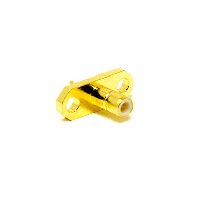 An SMB Connector Straight Flange Female 2 Hole for Panel Mount