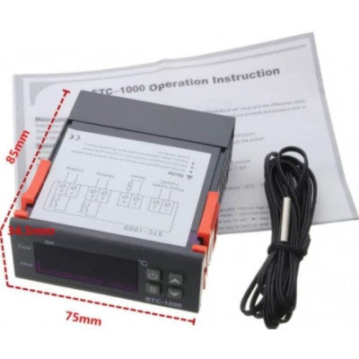 An STC-1000 220V AC All Purpose Digital Temperature Controller Thermostat Module with Temperature Sensor Probe