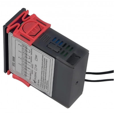 An STC-3008 DC24V Dual Display Temperature Adjustable Temperature Controller with 1M Cable